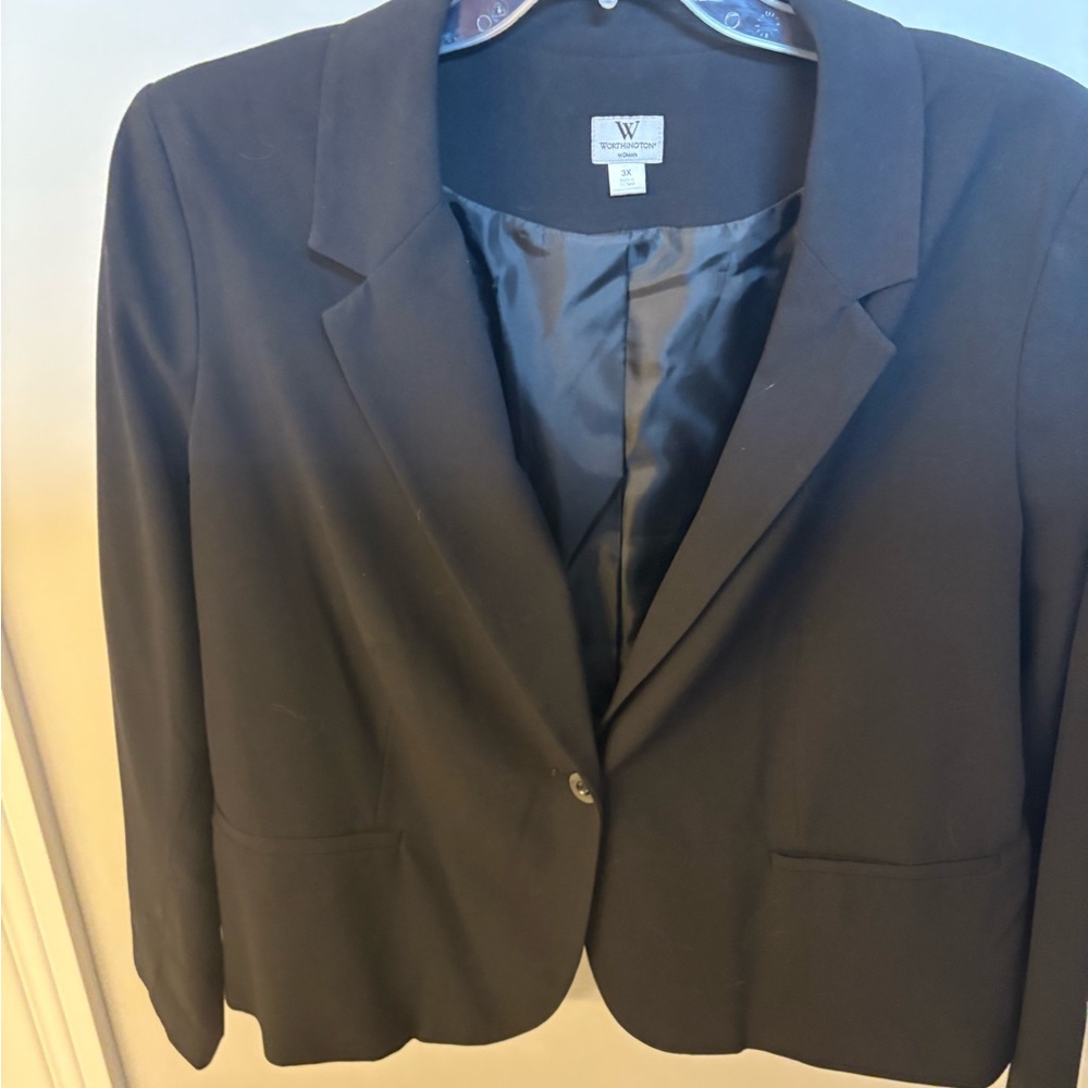 Worthington Classic Black Blazer 3X